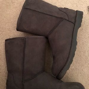 dark gray, fluffy, Makalu boots